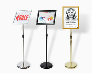 Có thể điều chỉnh A3-A4 đơn đứng kim Loại áp phích hiển thị dấu hiệu chủ có thể tháo rời sàn dấu hiệu đứng với chủ giấy - Product Image 3