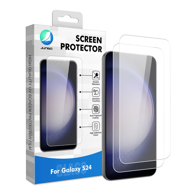 High Quality 2 Packs 2.5D UV Tempered Glass HD Screen Protector Films for samsung galaxy S24 S24 Plus S24 ultra