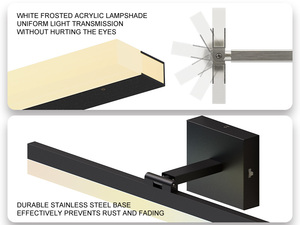 24Inch 15W LED Vanity Light5CCT 2700K 3000K 4000K 5000K 6000K Adjustable Modern Bathroom Vanity <b>Light</b> for Bathroom - Product Image 3