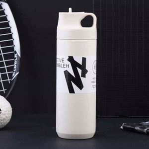316 Stainless Steel Insulated Water Bottle Pop-Up Lid Portable Thermal Bottle <b>Large</b> Capacity Food Grade Travel Mug - Product Image 2