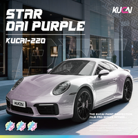 Nouveauté : Vinyle PVC imperméable PET Star Dai Purple Super Stretch à changement de couleur pour graphiques automobiles