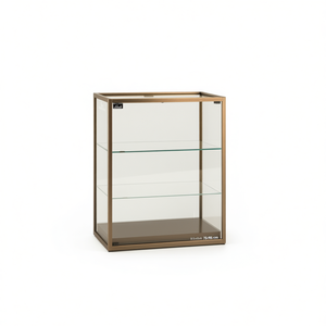 Vitrina de hierro de 75x45x95 cm, vitrina de bronce con cristal para mostradores de venta - Product Image 2