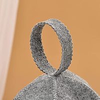 Gorro de Sauna Ecológico de Fieltro Reciclado Sauna Manifesto, Venta al por Mayor, Logotipo Personalizado, Directo de Fábrica, Gorro para Baño de Vapor y Spa