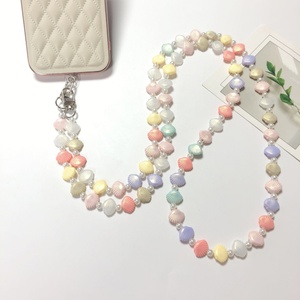 Bracelet de téléphone portable mignon de 120 cm avec perles en acrylique colorées, cordon élégant pour <span class=keywords><strong>coque</strong></span> de téléphone, <span class=keywords><strong>collier</strong></span> - Product Image 1