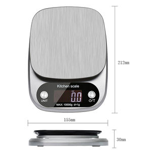 J&R 10kg 22lb 무게 측정 요리 베이킹 배터리 대형 화면 디지털 무게 측정기 주방용 - Product Image 5