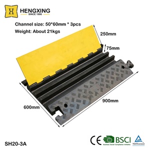 SH20-3A nuova copertura del pavimento temporanea per cavo <span class=keywords><strong>in</strong></span> <span class=keywords><strong>gomma</strong></span> a 3 canali giallo flessibile - Product Image 5