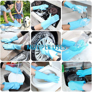 Gants de nettoyage en silicone de qualité alimentaire avec logo personnalisé, gants multifonctionnels en silicone pour la vaisselle, pour la cuisine et la maison - Product Image 3