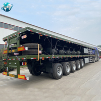 Camion porte-conteneurs à 5 essieux 40 pieds 45 pieds 53 pieds 18 m Capacité de chargement Plate-forme Plate-forme semi-remorque avec verrouillage à torsion
