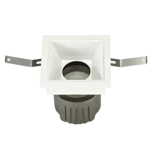 3'' 4'' Anti-Glare ETL LED Downlight 90Ra 95Ra Square Matt White Aluminum Lamp Body 12W IP44 Rating Lighting Circuitry Design