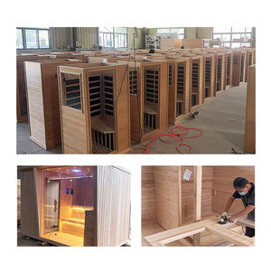 كابينة ساونا مربعة خشبية تقليدية فاخرة حديثة 4 أشخاص مكعبات خارجية مع نافذة بانورامية في الولايات المتحدة الأمريكية - Product Image 6