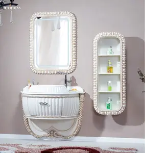 Arabistan tarzı fildişi çember banyo aynası tuvalet