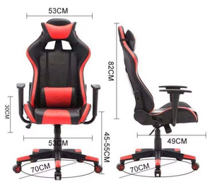 Kostenloser Versand Red Leather Chaise <span class=keywords><strong>Gaming</strong></span> <span class=keywords><strong>Chair</strong></span> 4D Armlehne Faltbare Liege mit Massage funktion für Home Office oder <span class=keywords><strong>Gaming</strong></span> - Product Image 5