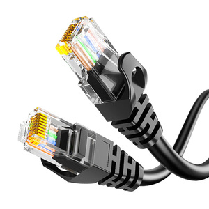 Cable de Conexión Cat 6A RJ45 Negro de 1m 2m 3m 5m 10m, Cable de Conexión Cat6A FTP Blindado de Cobre Puro, Cable Ethernet 8P8C para Computadora - Product Image 1
