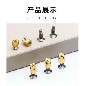 Charnières de porte d'armoire intégrées, écrous encastrés, boulons d'expansion M4, connecteurs de panneaux de meubles - Product Image 3