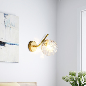 Luz Led de pared para dormitorio, baño, pantalla de cristal, accesorio dorado para decoración de arte del hogar, lámpara moderna de cristal montada en la pared - Product Image 4