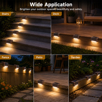 Lampes LED solaires étanches IP65 pour clôtures, jardins, escaliers et terrasses, alimentées par batterie au lithium