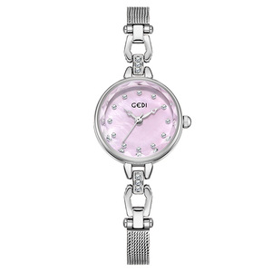 Montre bracelet de luxe pour femme, avec un design haut de gamme, mouvement à quartz, compacte, en acier inoxydable, étanche - Product Image 4