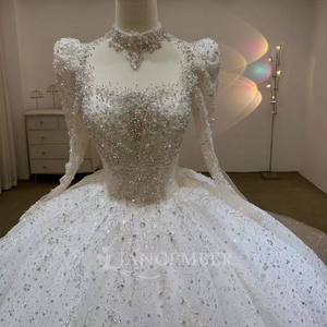 Magnifiques robes de mariée scintillantes, style princesse, robe de bal, taille plus, robes de mariée personnalisées Lsjj76 - Product Image 4