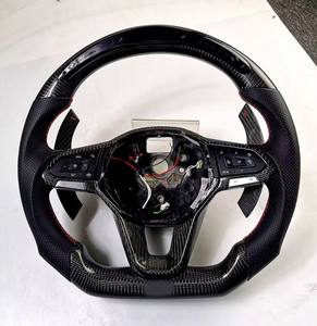 Volante de fibra de carbono mejorado para Volkswagen <span class=keywords><strong>Golf</strong></span> MK8 R GTI <span class=keywords><strong>GTD</strong></span> Tiguan con paletas de cambio 2019 2020 2021 <span class=keywords><strong>2022</strong></span> 2023 2024 - Product Image 1