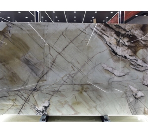 Dalles de quartzite naturel de luxe, dalles de marbre vert polies, comptoirs de cuisine modernes, carreaux muraux et de sol - Product Image 1