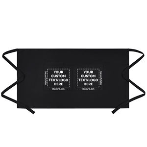 Tablier de cuisine personnalisé avec votre logo, pour la cuisine, le restaurant, la maison, le jardin, en coton imprimé sur mesure avec poches pour hommes et femmes - Product Image 4