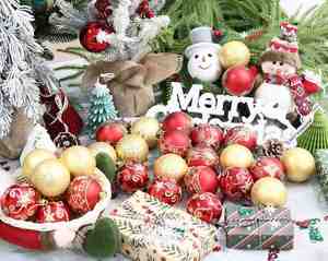 OEM ODM Custom Beaded Flocking Luxury Hand Blown Matte Glass <b>LED</b> Christmas Baubles Party Holiday Decoration Wholesale - Product Image 3