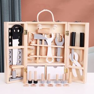 Stem Pretend Assemble Construction <b>Wooden</b> Play <b>Tools</b> <b>Box</b> Kits Kids <b>Tool</b> Set Toys for Boys - Product Image 6
