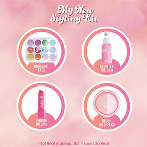 Yuglow filles princesse semblant ensemble de maquillage Simulation <span class=keywords><strong>coiffure</strong></span> accessoires sac à main boîte de rangement cadeau - Product Image 3