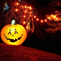 Ensemble de lanternes chinoises d'Halloween en forme de citrouille et de fantôme pour la décoration de parcs à thème, de jardins et de maisons hantées