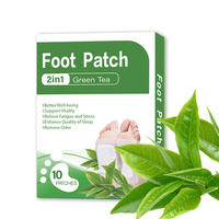 10 patchs pour pieds détox à base de plantes avec matériau vitaminé pour le soulagement du stress et le sommeil profond