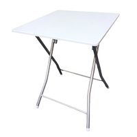 Nouvelle table à manger simple avec pieds en métal, carrée, portable, pliable, table de bureau, table d'extérieur 7580TBH