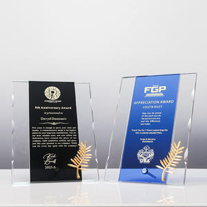 โรงงานขายส่งแผ่นรางวัลแก้ว K9 แบบกำหนดเอง แผ่นแก้วใส - Product Image 6