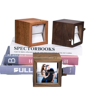 Album <span class=keywords><strong>photo</strong></span> personnalisé en bois avec cadre à feuillets, cadeau créatif DIY pour la Saint-Valentin, anniversaire, fête des mères, vente chaude, reliure - Product Image 1