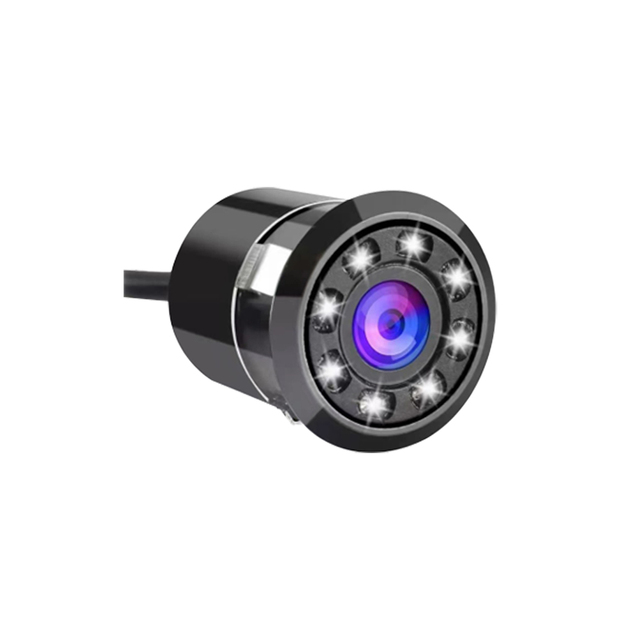Universal 8 LED Car Reverse Camera Parking System 18.5Mm Mini Hidden Backup Camera 12V Led Car Reverse Camera With Night Vision