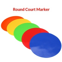 Marqueurs de tennis en PVC, disques plats pour marquage de lignes droites et d'angles, autocollants de repères pour le tennis