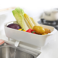 Set Wastafel Plastik Keras Tugas Berat, Rak Wastafel Plastik Keras dengan Rak Pengering Piring, Penyangga Cangkir Pengering Piring untuk Konter Dapur Rumah