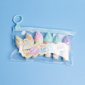 Phim hoạt hình dễ thương kem hình Bút <span class=keywords><strong>Highlighter</strong></span> đặt trẻ em vẽ bút dạ dày 6 màu ngọt ngào - Product Image 3