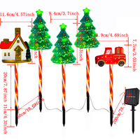 Guirlande lumineuse solaire LED étanche en forme de cerf (1 à 5 cerfs), rouge, pour Noël, jardin, patio, fenêtre, décoration extérieure de vacances