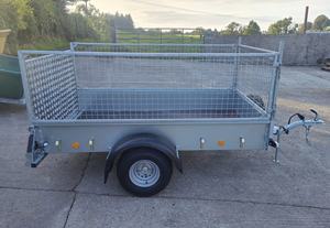 <span class=keywords><strong>Remorque</strong></span> <span class=keywords><strong>Quad</strong></span> Européenne avec Côtés Mesh Capacité de 750KG <span class=keywords><strong>Remorque</strong></span> Domestique à <span class=keywords><strong>Essieu</strong></span> Simple Petite <span class=keywords><strong>Remorque</strong></span> Non Freinée avec Rampe - Product Image 4