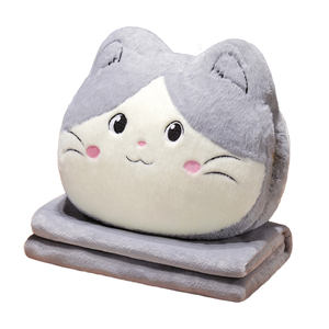 2合1 40厘米可爱卡通猫抱枕大拥抱毛绒公仔pp棉肥猫睡觉公仔小孩猫面包抱枕 - Product Image 5