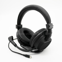 Casque de centre d'appels filaire USB Type-C avec conception supra-auriculaire et câble de 1,8 m pour téléphones USB-C