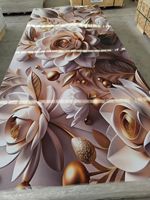 Panneau mural en PVC brillant à haute brillance avec impression florale 3D pour la décoration intérieure