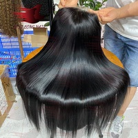 Perruques en cheveux humains vierges bruts, perruque frontale en dentelle HD transparente 13x6, lisse, 16-40 pouces, sans colle, pré-épilée, en cheveux vierges indiens