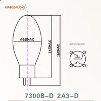 LinLai 7300B-D valve à Tube sous vide pour ampli à Tube Vintage Audio HIFI test d'usine paire assortie originale