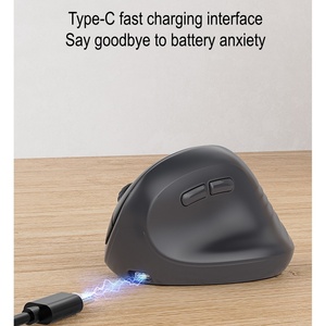 เมาส์ไร้สายแนวตั้งตามหลักสรีรศาสตร์เมาส์ออปติคอลแล็ปท็อปเดสก์ท็อปเมาส์ LED แบ็คไลท์แบบชาร์จไฟได้อุปกรณ์ต่อพ่วงคอมพิวเตอร์เมาส์ - Product Image 5