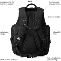 Sac tactique d'assaut 52L, grand sac à dos de randonnée imperméable en polyester Oxford, sac à dos sport Molle, sac à dos à bandoulière unisexe