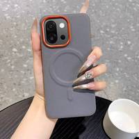 Étui de téléphone magnétique en cuir PU avec cadre de protection d'appareil photo en alliage et couvercle de bouton pour OnePlus 13T 13R 15 15T Ace 5 Pro Ace6