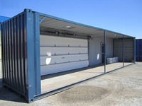 Atelier conteneurisé, unité de stockage de voitures préfabriquée en métal isolée avec volets de ventilation pour jardin et parking de chantier