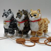 Jouet en peluche électrique pour chat, simulation de queue qui bouge, parle, marche, lapin de Pâques en peluche, jouets interactifs pour enfants, poupée animale, cadeau