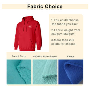 Pull-over respirant en tissu polaire lourd personnalisé en gros d'usine Sweat à capuche de performance pour hommes avec logo brodé - Product Image 2